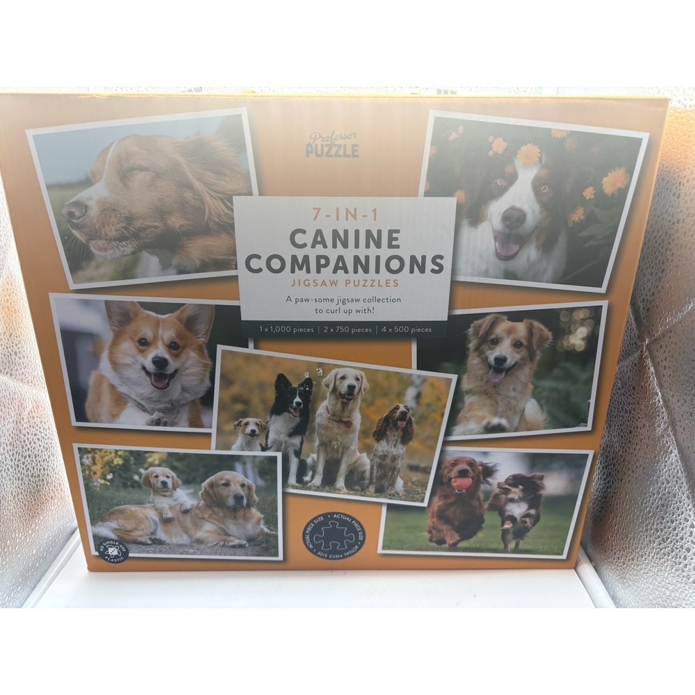Professor Puzzle "7-in-1 Canine Companions" jigsaw puzzle collection Sealed